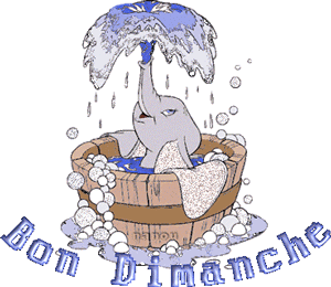 Gif animé Bon dimanche éléphant